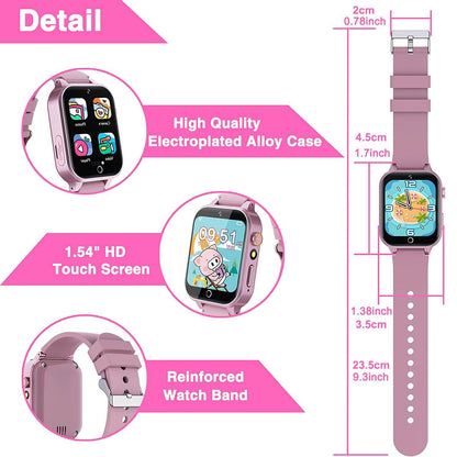 Smart Watch for Kids, with 26 Puzzle Games, Touch Screen, HD Camera, Alarm Clock, Toys for Ages 4-12 Years Old.Birthday Gift for Boys Girls