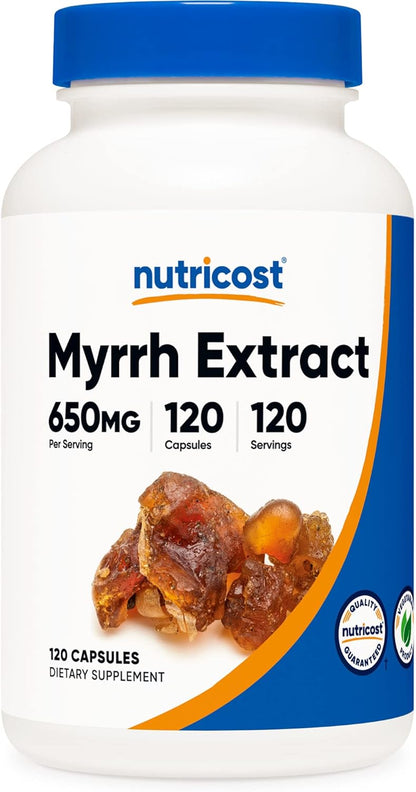 Nutricost Myrrh Exract Capsules 650 MG, 120 Capsules - Gluten Free, Vegetarian, Non-GMO