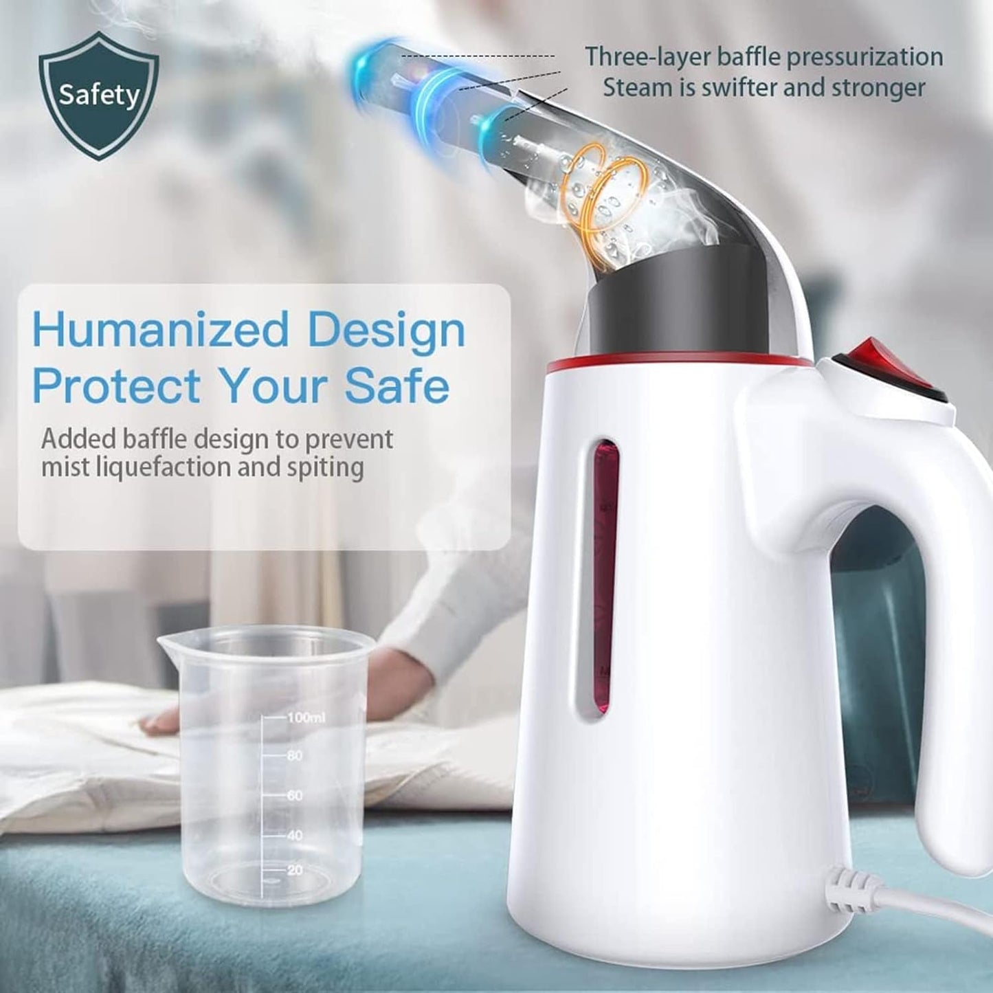 Steamer for Clothes Steamer, Handheld Clothing Steamer 120ml for Home, Office and Travel