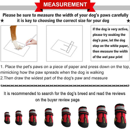 QUMY Dog Shoes for Large Dog, Medium Dogs Boots & Paw Protectors for Winter Snowy Day, Summer Hot Pavement, Waterproof in Rainy Weather, Outdoor Walking, Indoor Hardfloors Anti Slip Sole Black Size 5