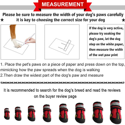 QUMY Dog Shoes for Large Dog, Medium Dogs Boots & Paw Protectors for Winter Snowy Day, Summer Hot Pavement, Waterproof in Rainy Weather, Outdoor Walking, Indoor Hardfloors Anti Slip Sole Black Size 5