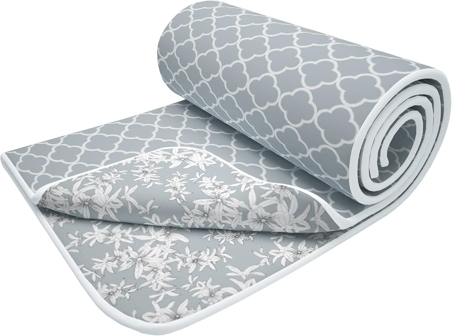 Story@Home Metro XL186 TC 100% CottonFloral1 Unit King Size Bedsheet With 2 Pillow Cover, Grey