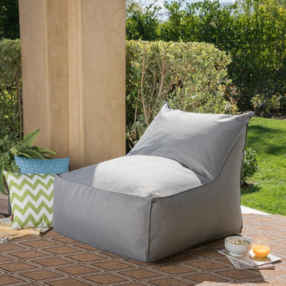 Eminence Home Patio Outdoor/indoor Bean Bag Chair/Sofa with Filling, Water Resistant, Heat Resistant, Fade Resistant, Light Weight and Portable, Adjustable Filling, Strong Fabric & Beans (Grey)