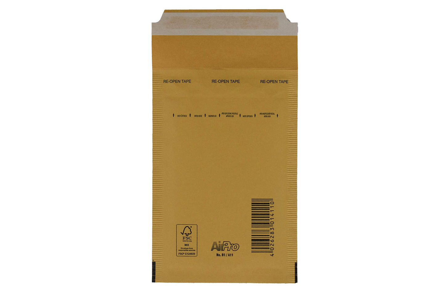 SmithPackaging A3 Bubble Padded Envelopes, Gold, 300mm x 445mm, Pack of 5