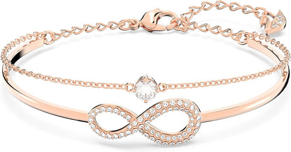 Swarovski Infinity Collection SWAROVSKI Women's Infinity Jewelry Collections, Rhodium Finish, Rose Gold Tone Finish, Clear Crystals