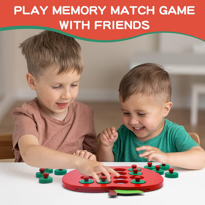 Humerry Wooden Memory Matching Game for Kids with 5 Pieces Double-Sided Cards