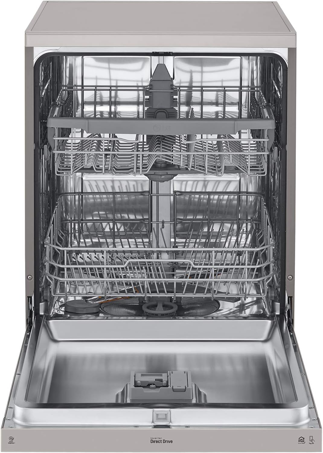 Lg 8 Programs 14 Place Settings Free Standing Dishwasher, Platinum Silver - Dfb512Fp,"Min 1 year manufacturer warranty"