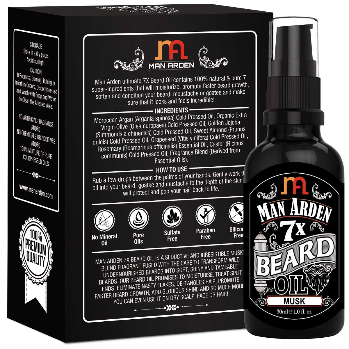 Man Arden 7X Beard Oil (Lavender) 30ml