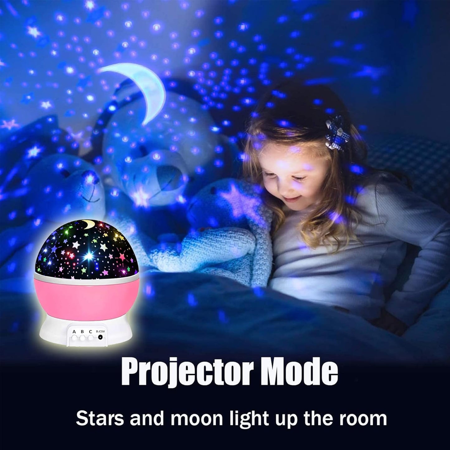 HONGID Night Lights for Kids,Star Light Projector Kids Room,Glow in The Dark Stars,Christmas Xmax Birthday Gifts Kids,Light Lamp Sensory Aesthetic Room Decor