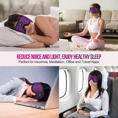 MUSICOZY Sleep Headphones Bluetooth Sleep Mask 3D Wireless Music Sleeping Headphones Headband Eye Mask Sleep Earbuds for Side Sleepers Mom Men Women with Speakers Cool Tech Gadgets Gifts