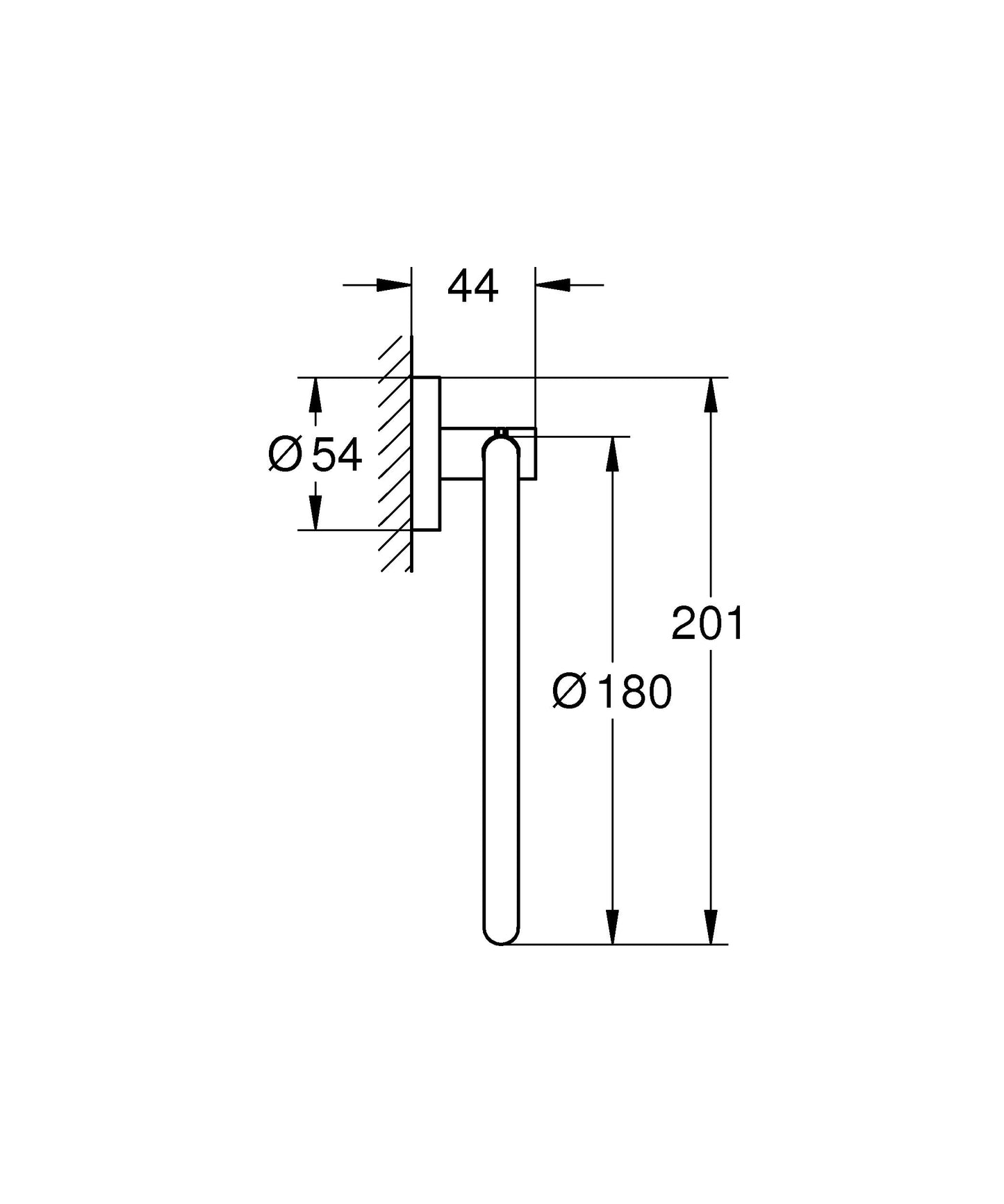 Grohe 40365EN1 Essentials Metal 12.2-in. Towel-Ring, Brushed Nickel InfinityFinish