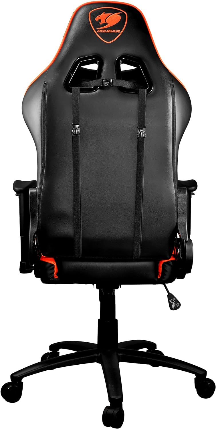 Cougar Gaming Chair Armor One, Steel-Frame, Breathable Pvc Leather, 180° Recliner System, 120Kg Weight Capacity, 2D Adjustable Arm-Rest, Steel 5-Star Base