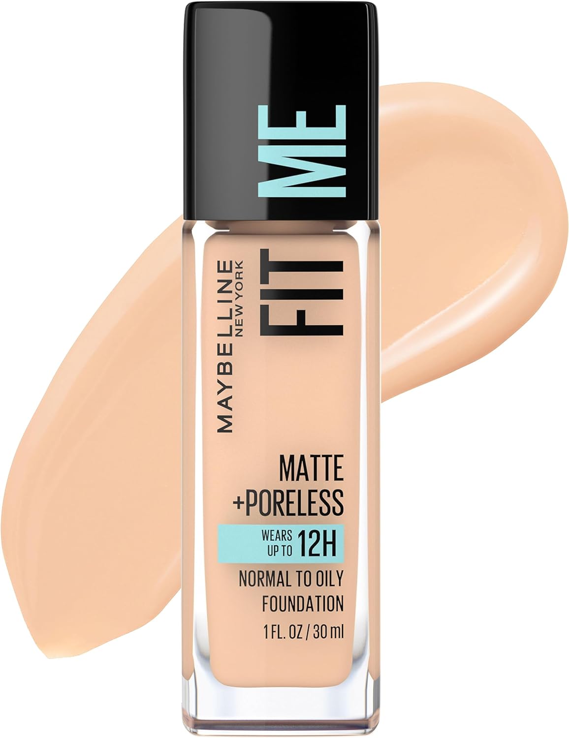 Maybelline Fit Me Matte + Poreless Liquid Oil-Free Foundation Makeup, Soft Tan, 1 Count (Packaging May Vary)