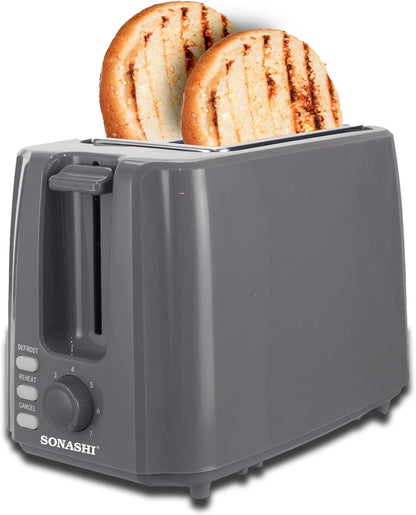 Sonashi 2-Slice Bread Toaster 750W ST-210 Grey