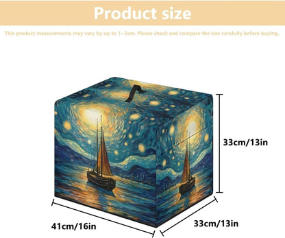 ZUXONGSY Van Gogh Starry Sky Meat Slicer Cover Blue Meat Slicer Machine Cover For Home Meat Bags Dust Cover for Meat Slicer for Gifts