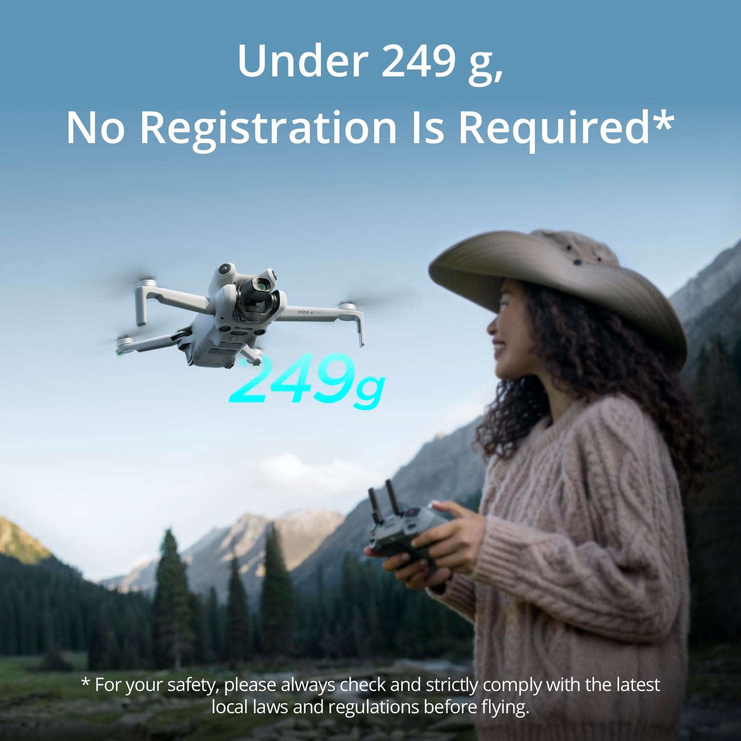 DJI Mini 4 Pro Fly More Combo Plus (DJI RC 2), Folding Mini-Drone 4K HDR Camera, 2 Extra Intelligent Batteries Plus for 45-Min Flight Time, MOIAT Certified - UAE Version