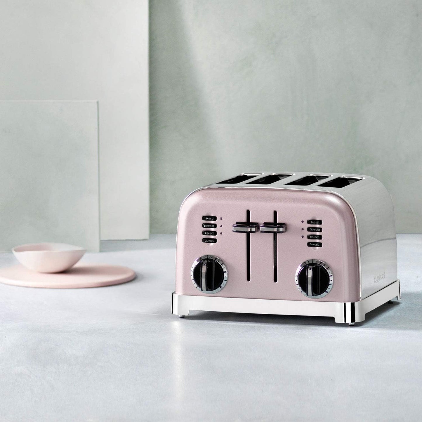 Cuisinart Style Collection 4 Slot Metal Classic Toaster, Vintage Rose