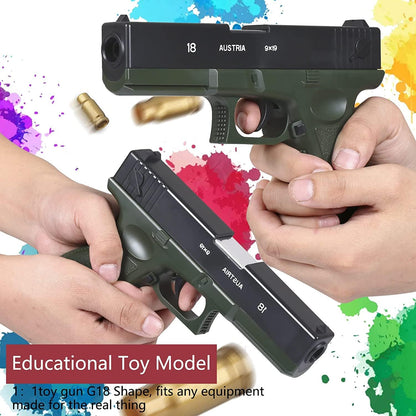 Xizheng Glock Guns Cool Toys Fake Gun Toy Guns for Boys Toy Guns That Look Real Pistol Ejecting Magazine Toy Pistol Cap Training Play Unique Gift Intended for Fun Not Distance or Accuracy