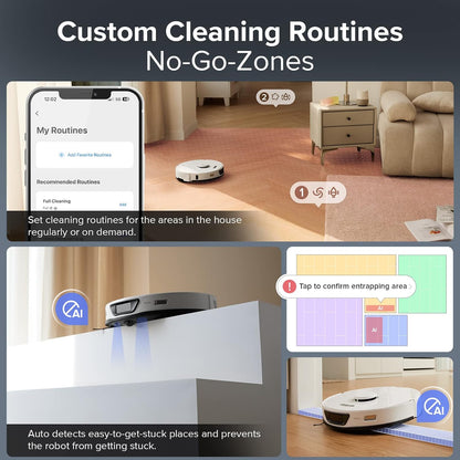 roborock S7 Max Ultra RobotVacuum Cleaner with Auto Mop Washing/AutoDust Emptying/Warm AirDrying/AutoTank Refilling/Dock Self-cleaning VacuumCleaner(5500 Pa ActiveObstacle Avoidance, App/VoiceControl)