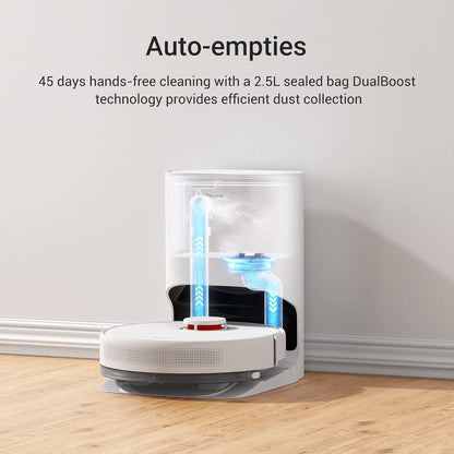 Dreame D10 Plus Robot Vacuum Cleaner & Mop with 2.5L Self Emptying Station, 4000Pa, LiDAR Navigation-Obstacle Detection-Editable Map, Hard Floor-Carpet, 170m Runtime, WiFi/APP/Alexa, 2 Years Warranty