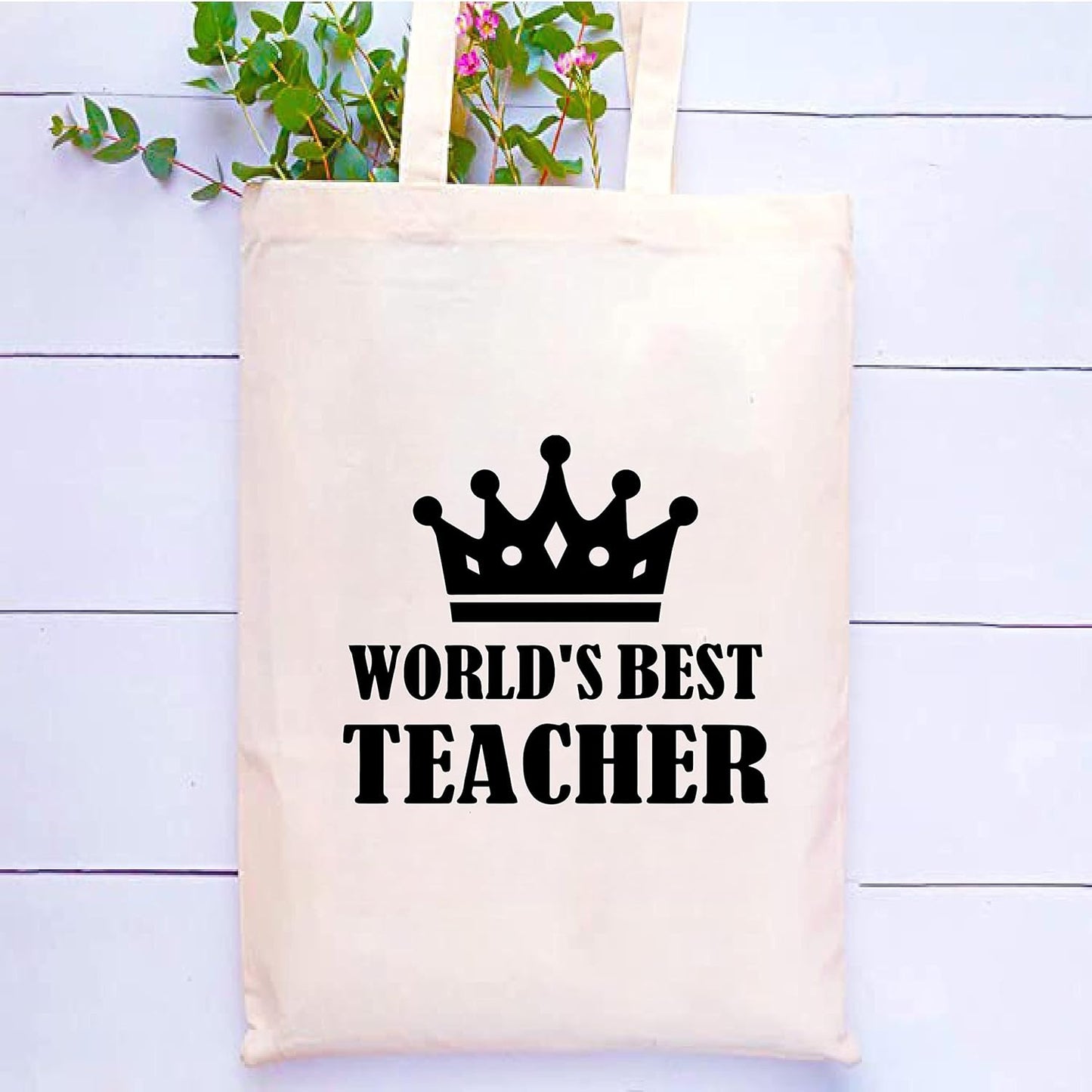 Teacher's day gift Cotton Bag Funny Designs Print - Reusable Canvas Tote Bag - Eco Friendly - Lightweight - Grocery Shopping Bag - Gifts for Teacher - School, Office, Travel (Design 07)