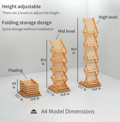 Magazine Rack Floor Bamboo Yiming , Magazine Stand Newspaper Display Stands - Standing Magazine Rack for Exhibition Trade Show