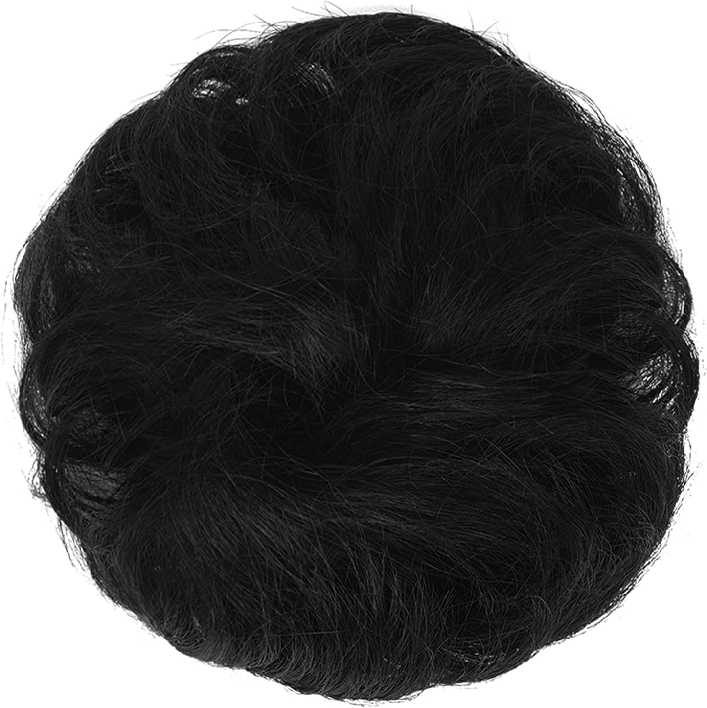 Messy Bun Scrunchie with Elastic Rubber Band, Updo Chignon Donut Ponytail Hairpiece,Ponytail Hair Extensions, Synthetic Tousled Hair for lady (#1)