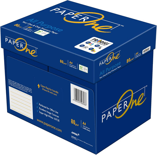 PaperOne™ All Purpose Premium Copy Paper, 80 GSM, A4 Size, 5 reams per Carton Box