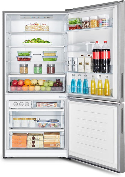 Hisense 605 Liter Refrigerator Double Door Fridge Silver Model Rb605N4Bs1 -1 Years Full & 5 Years Compressor Warranty.