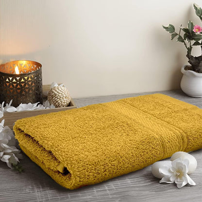 BYFT Daffodil Premium Hand Towel (40 x 60 Cm-Set of 1) 100% Cotton, Highly Absorbent and Quick dry, Hotel and Spa Quality Bath linen with Stripe Diamond Dobby-500 Gsm (Dark Beige)