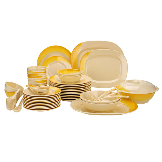 Royalford Melamine 64piece Melamine Dinner Set, Multi-Colour, RF8102