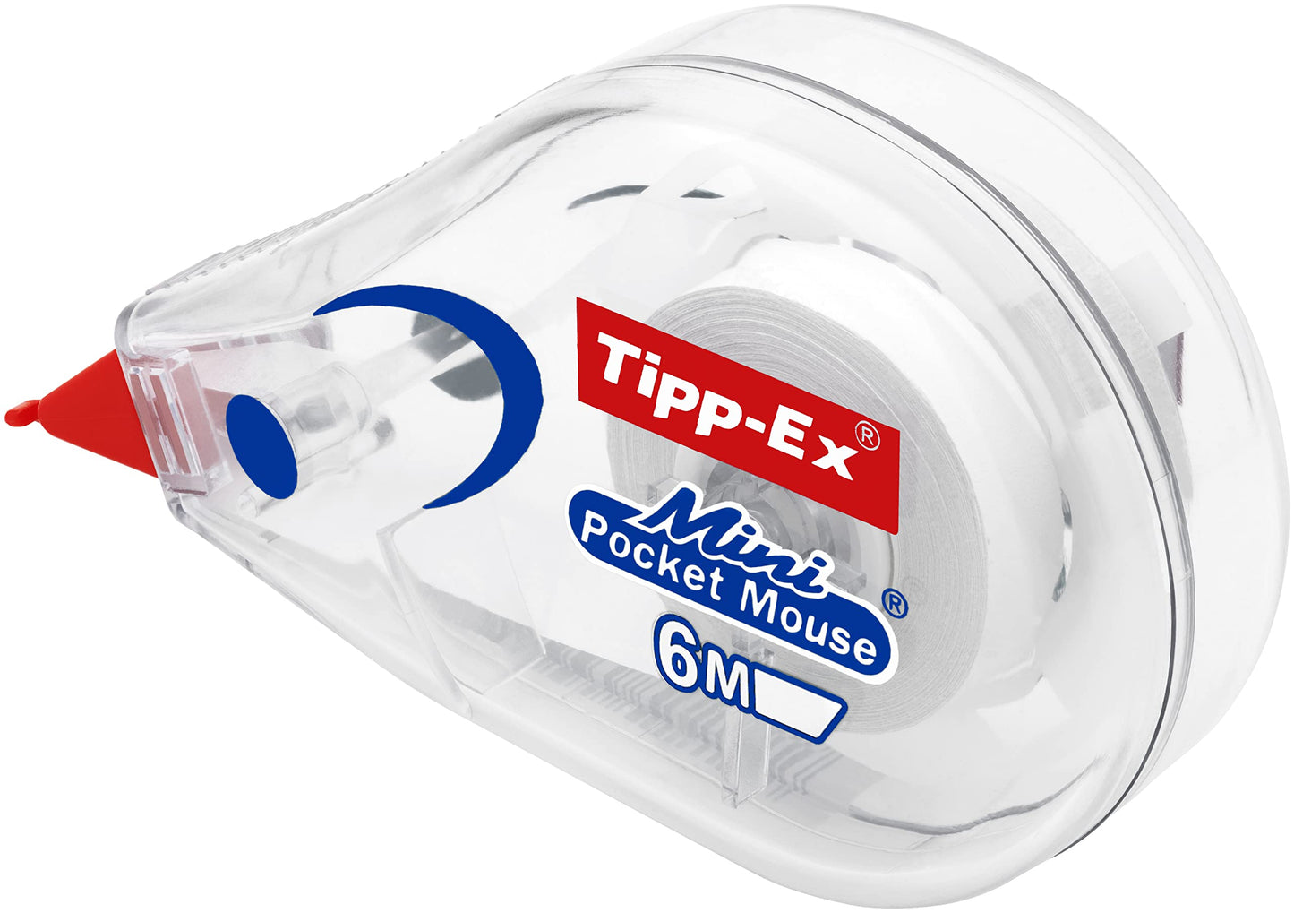 Tipp-Ex Bic Pocket Mini Pocket-Mouse Correction Tapes, With 6M-Long of Extra Tear-Resistant Plastic Tape, Pack of 2, White