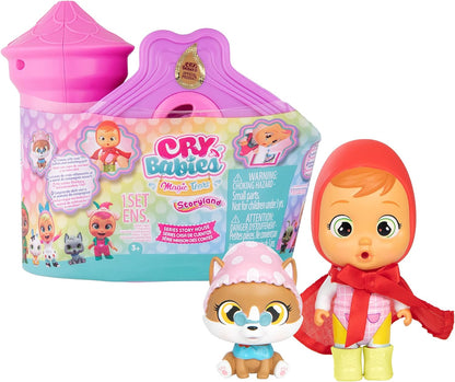 Cry Babies Magic Tears Story House - Collectible surprise fairy tale's doll crying real tears with a Pet, Outfits & Accessories in a story house capsule; Figures for girls & boys 3 years and up