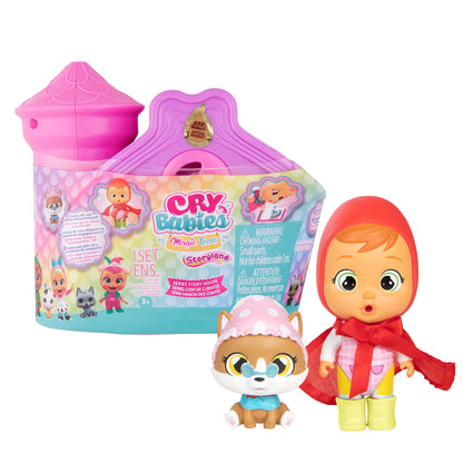 Cry Babies Magic Tears Story House - Collectible surprise fairy tale's doll crying real tears with a Pet, Outfits & Accessories in a story house capsule; Figures for girls & boys 3 years and up