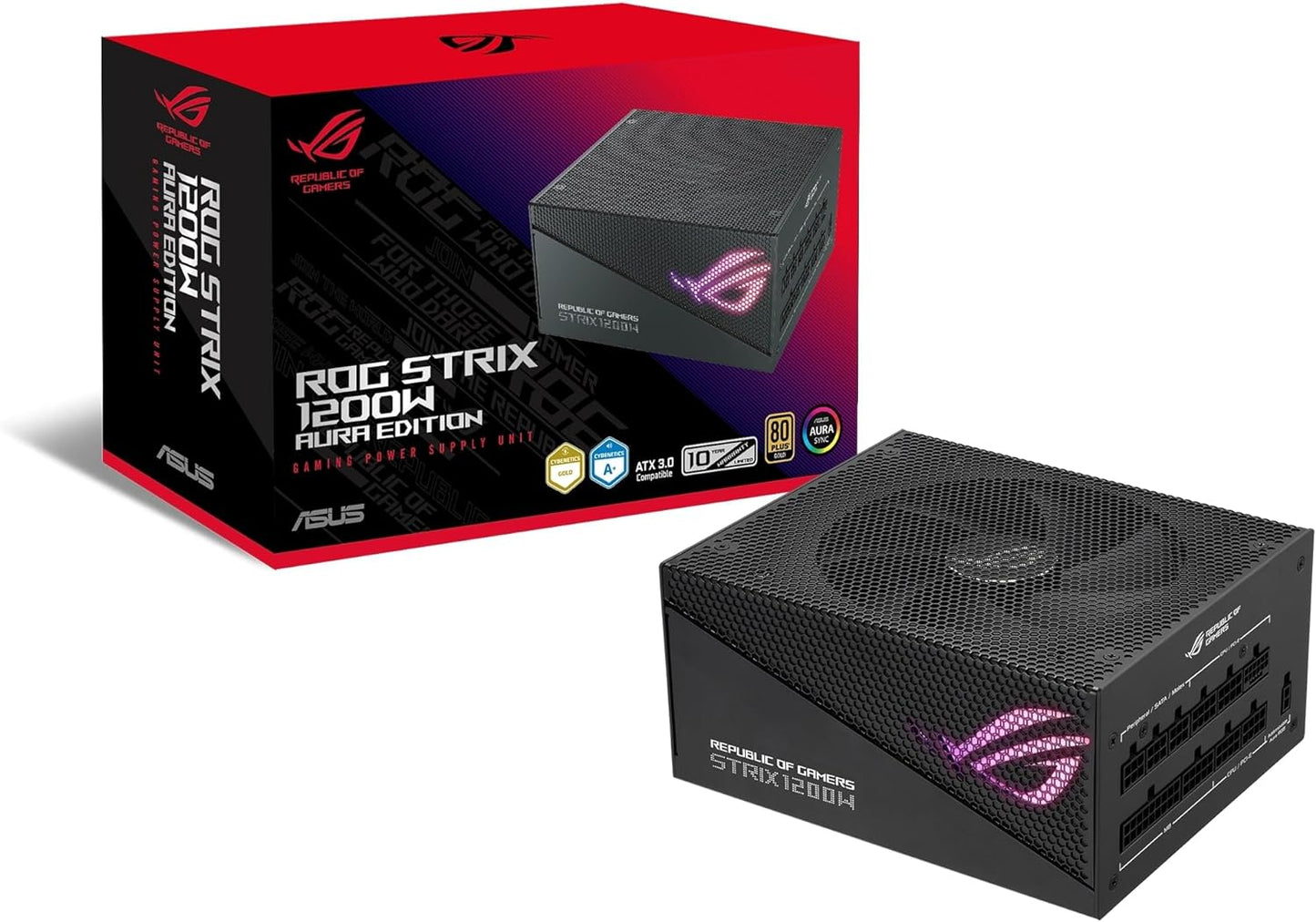 ASUS ROG STRIX 1200G AURA 80+ GOLD 1000W Modular ATX 3.0 Compatible PCI-E 5.0