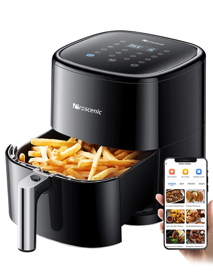 Proscenic T22 Air Fryer, Smart Air Fryer 5L with 13 Presets & Shake Reminder, LED Touch Screen, Compatible with APP & Alexa, 100+ Online Recipes, Low-Noise, Non-Stick Basket, 1500W