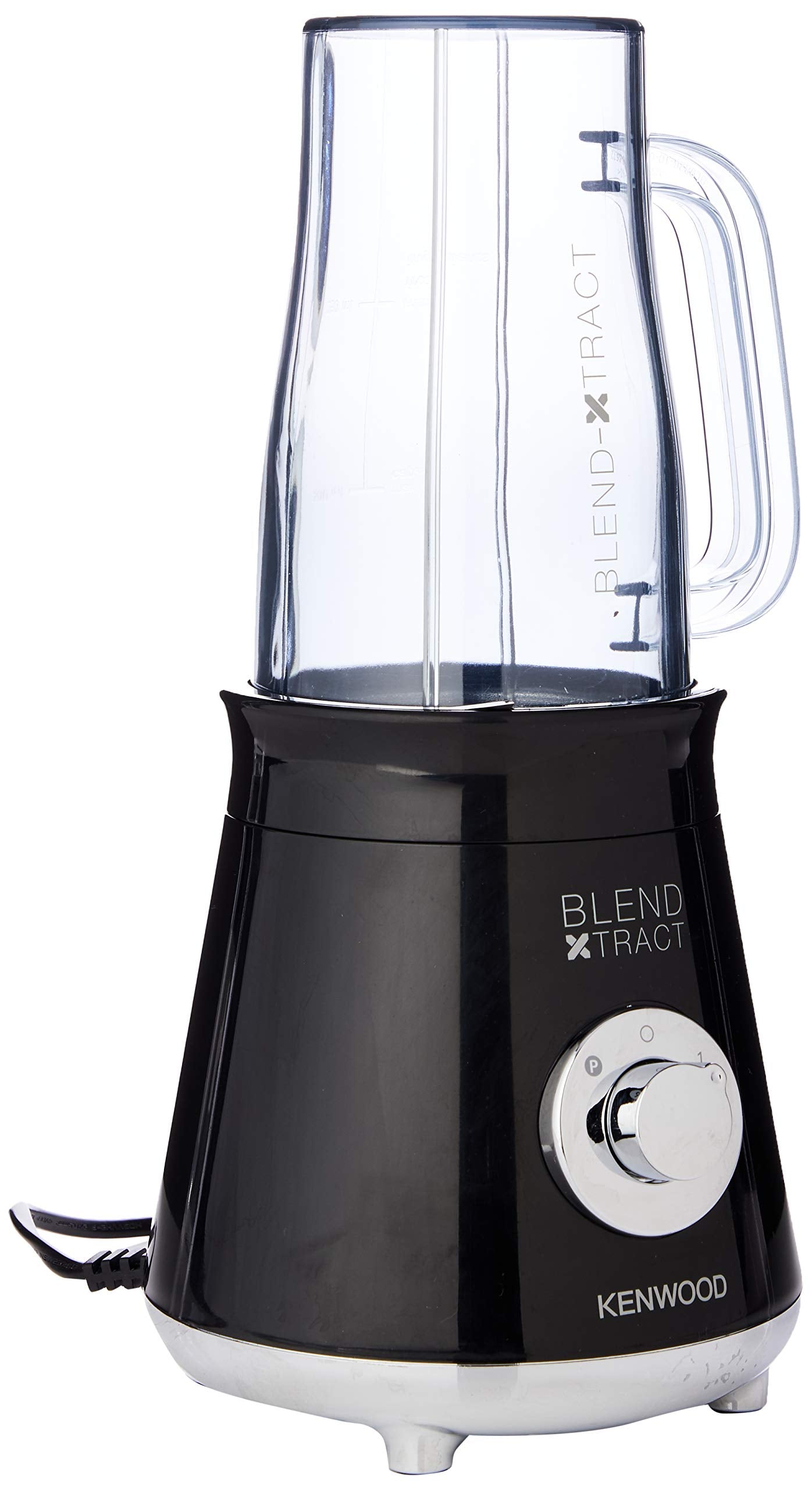 Kenwood Personal Blender 600W Smoothie Blender/Smoothie Maker With 700Ml & 600Ml Tritan Smoothie2Go Bottle And Lid, Ice Crush Function Bsp70.180Si Black/Silver