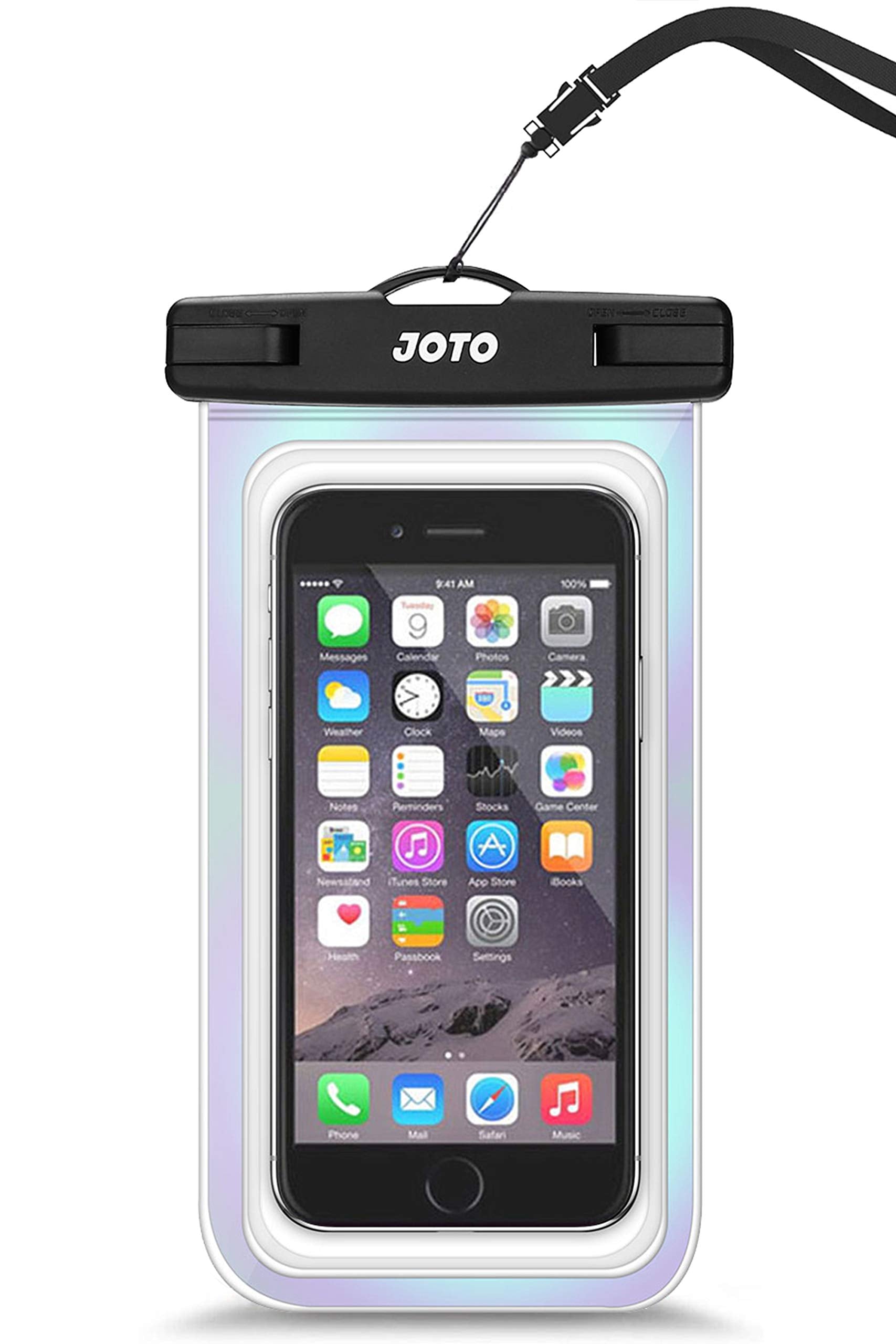 JOTO Universal Waterproof Phone Pouch Cellphone Dry Bag Case for iPhone 15 14 13 12 11 Pro Max Mini Plus Xs XR X 8 7 6S, Galaxy S23 S22 S21 Plus Note, Pixel up to 7" -Black - CaveHubs