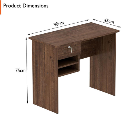 Mahmayi MP1-9045 Solama Office Desk with Paper Rack (Brown)