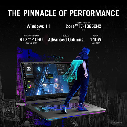 ASUS 2023 Latest Rog Strix G16 Gaming Laptop 16.1 "FHD + 165Hz Core i7-13650HX 32GB 2TB NVIDIA ® GeForce RTX ™ 4060 8GB Graphics RGB Backlit Eng Key WIN11 Gray, 32GB RAM| 2TB SSD (Upgraded)