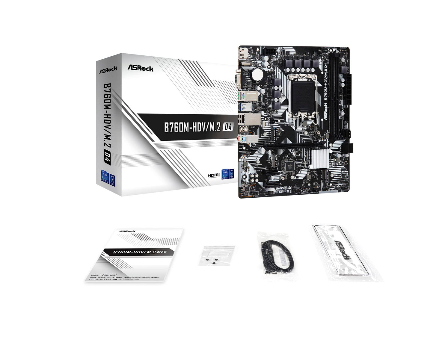 Asrock B760M-HDV/M.2 D4 Intel B760 LGA 1700 Micro ATX