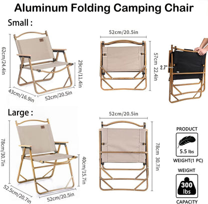 GGEROU Folding Camping Chair,Portable Camping Chair,Lightweight Camping Backpacking Chair Foldable,Foldable Beach Chair,for Camping Hiking Garden Travel Beach Picnic BBQ Outdoor (Large, Black)