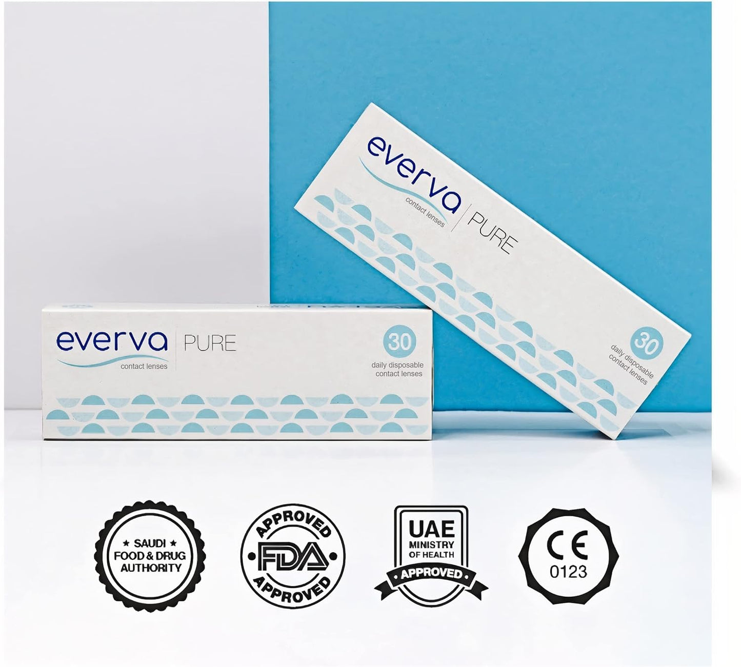 Everva Pure - Daily Disposable Pack Clear Contact Lenses - Prescreibed contact lens - one day contact lenses Pack of 30