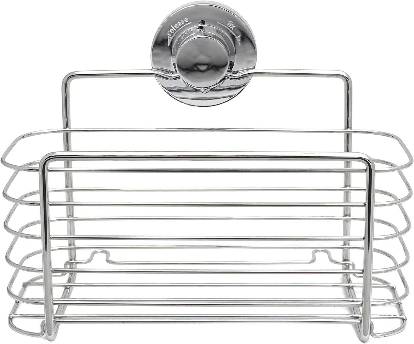 BlissHome Lock n Roll Rectangular Suction Shower Basket