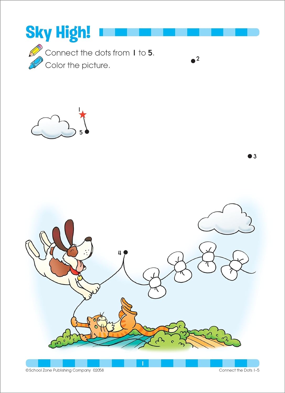 School Zone - Connect the Dots Workbook - Ages 3 to 5, Preschool to Kindergarten, Dot-to-Dots, Counting, Number Puzzles, Numbers 1-10, Coloring, and More (School Zone Get Ready!™ Book Series)