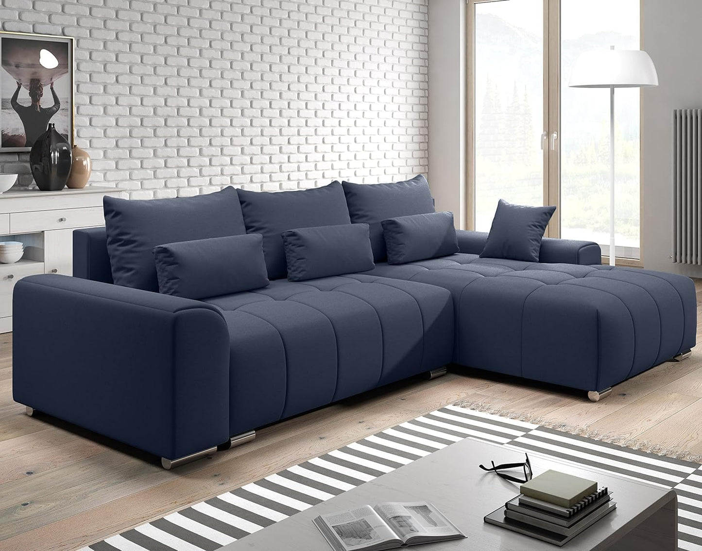 Comfynest Corner Sectional Sofa Set For Modern Living Room Elevate Your Space with Comfort and Style (Brown, Right)