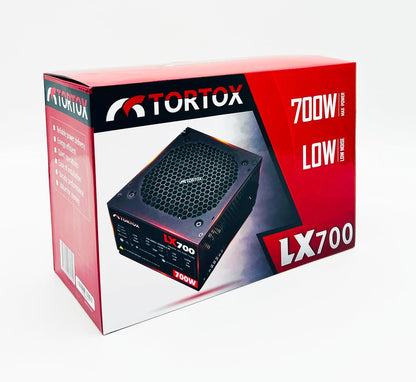 Tortox LX700 Low Noise ATX Power Supply For Gaming PC Case, 700W PSU, Latest INTEL and AMD, 12CM Cooling Fan, 6+2 Pin VGA Interface, 160V to 264V Input Voltage, Ideal Computer Component