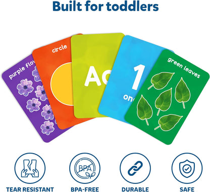 Skillmatics Thick Flash Cards for Toddlers - Letters, Numbers, Shapes & Colours, Montessori Toys & Games, Preschool Learning for Kids 1, 2, 3, 4 Years