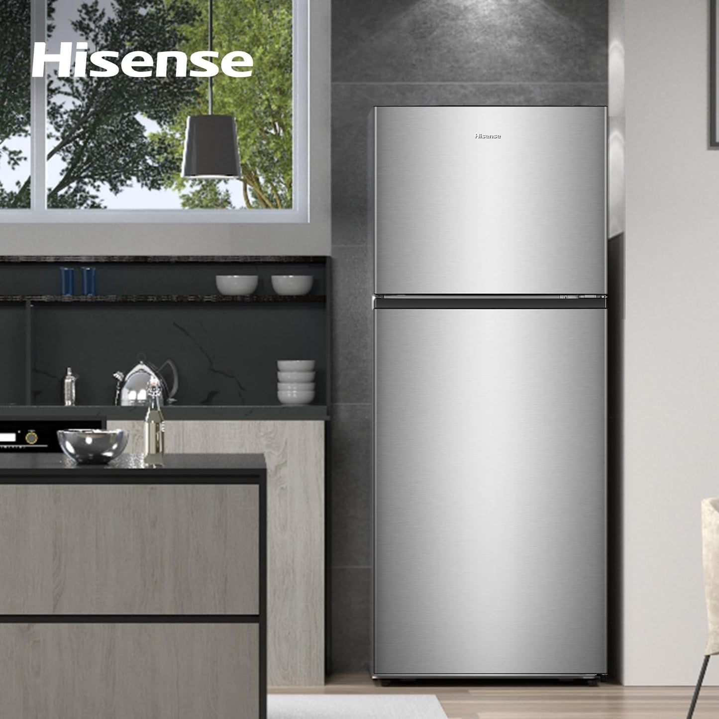 Hisense 488 Liter Refrigerator Double Door Top Mount Silver Model RT488N4ASU"Min 1 year manufacturer warranty"