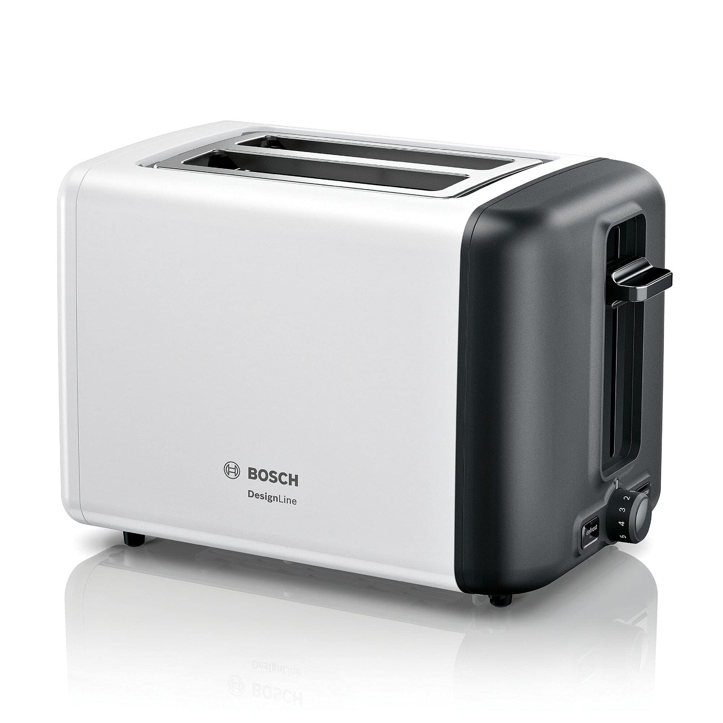 Bosch DesignLine Stainless Steel Toaster, Two Slice - Silver, TAT3P420GB